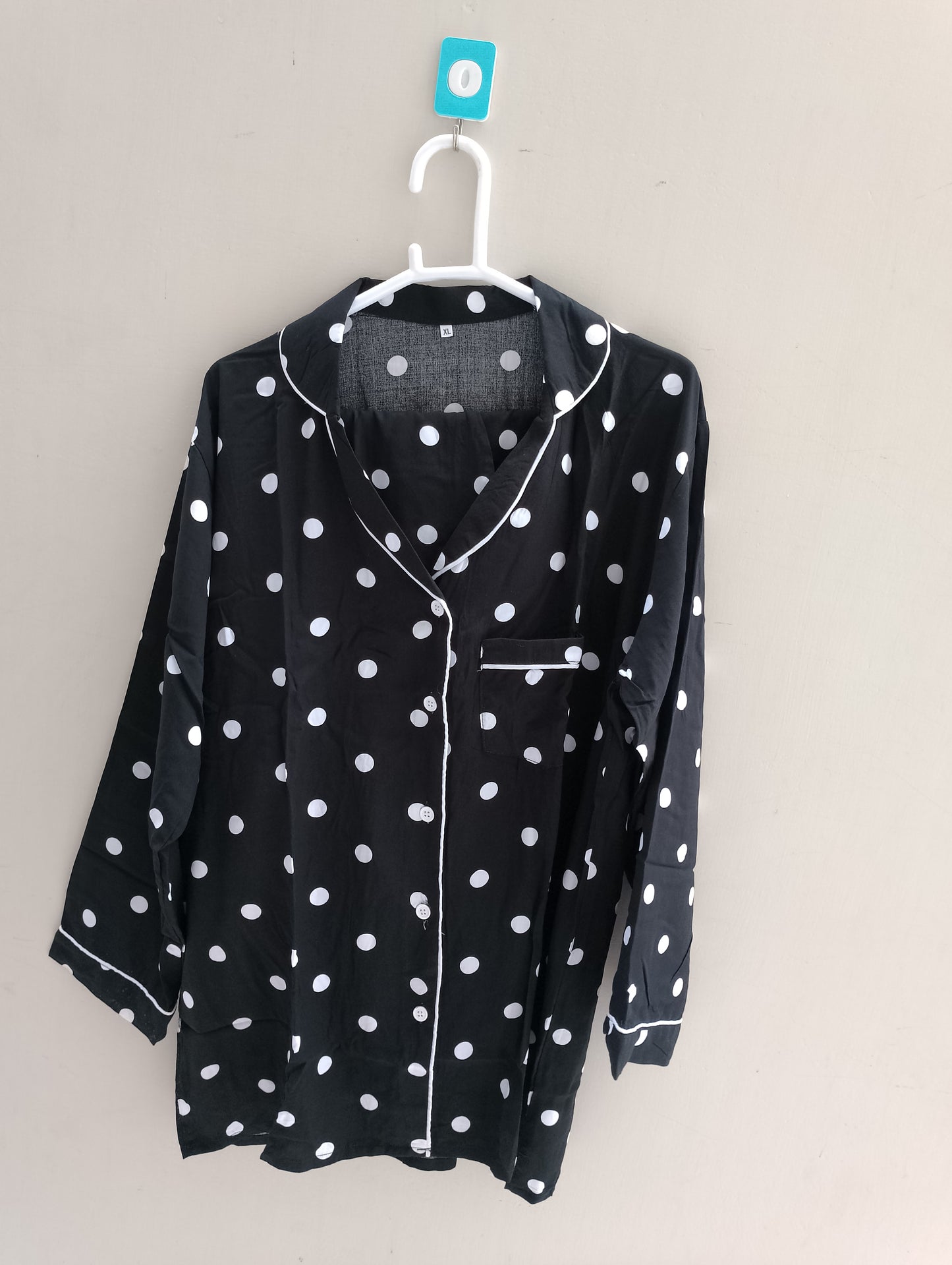 Black polka dots pj suit